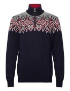 Winterland Masc Sweater Tops Knitwear Half Zip Jumpers Navy Dale Of Norway