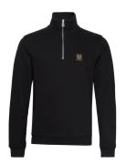 Belstaff Quarter Zip Sweatshirt Dark Ink Designers Sweatshirts & Hoodies Sweatshirts Black Belstaff