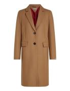 Wool Blend Classic Coat Outerwear Coats Winter Coats Beige Tommy Hilfiger