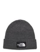 Kids Tnf Box Logo Cuffed Beanie Accessories Headwear Hats Beanie Grey The North Face