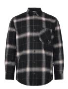 Michael Check Flannel Shirt Ls Tops Shirts Casual Black Clean Cut Copenhagen