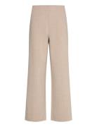 Mschmirabelle Michelle Hw Pants Bottoms Trousers Straight Leg Beige MSCH Copenhagen