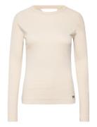 Slim Rib Keyhole R T L\S Wmn Tops T-shirts & Tops Long-sleeved Beige G-Star RAW