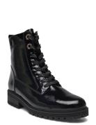 Laced Ankle Boot, Warmlining Shoes Boots Ankle Boots Laced Boots Black Gabor