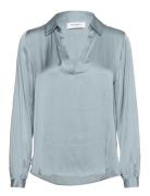 Shirt Long Sleeve Tops Blouses Long-sleeved Blue Rosemunde