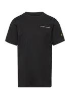 Script Embroidered T-Shirt Tops T-Kortærmet Skjorte Black Lyle & Scott