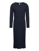 Dress Rib Midi Dresses & Skirts Dresses Casual Dresses Long-sleeved Casual Dresses Navy Lindex