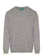 Sweater L/S Tops T-shirts Long-sleeved T-Skjorte Grey United Colors Of Benetton