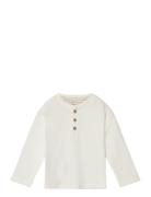 Long Sleeve Cotton T-Shirt Tops T-shirts Long-sleeved T-Skjorte White Mango