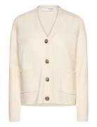 Slfana Ls Knit Cardigan Noos Tops Knitwear Cardigans Cream Selected Femme