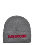 Pull On Hat Accessories Headwear Hats Beanie Grey Zadig & Voltaire Kids