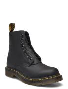 1460 Pascal Frnt Zip Black Nappa Shoes Boots Ankle Boots Ankle Boots Flat Heel Black Dr. Martens