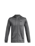 Ua Armour Fleece Fz Hoodie Sport Sweatshirts & Hoodies Hoodies Grey Under Armour