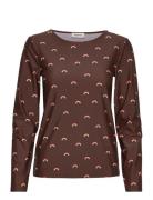 Pernillemd Print Ls Top Tops T-shirts & Tops Long-sleeved Brown Modström