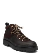 Boots - Flat - With Laces Snørestøvler Brown ANGULUS