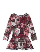 Print Frilla Dress Dresses & Skirts Dresses Casual Dresses Long-sleeved Casual Dresses Multi/patterned Gugguu