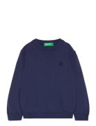 Sweater L/S Tops T-shirts Long-sleeved T-Skjorte Navy United Colors Of Benetton