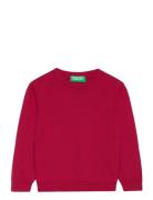 Sweater L/S Tops T-shirts Long-sleeved T-Skjorte Red United Colors Of Benetton