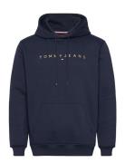 Tjm Reg Linear Gold Hood Ext Tops Sweatshirts & Hoodies Hoodies Navy Tommy Jeans