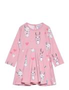 Bamboo Dress Pink Lama Dresses & Skirts Dresses Casual Dresses Long-sleeved Casual Dresses Pink Geggamoja