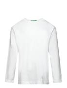 T-Shirt L/S Tops T-shirts Long-sleeved T-Skjorte White United Colors Of Benetton