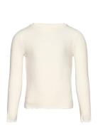 Kogamour L/S Top Jrs Tops T-shirts Long-sleeved T-Skjorte White Kids Only