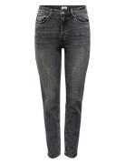 Onlemily Stretch Hw St Ak Dnm Cro614Noos Bottoms Jeans Straight-regular Grey ONLY