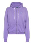 Cotton Fleece Full-Zip Hoodie Tops Sweatshirts & Hoodies Hoodies Purple Polo Ralph Lauren