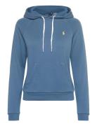 Shrunken Fit Fleece Hoodie Tops Sweatshirts & Hoodies Hoodies Blue Polo Ralph Lauren