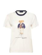 Polo Bear Cotton Jersey Tee Tops T-shirts & Tops Short-sleeved White Polo Ralph Lauren