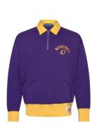 Vintage Fit Fleece Collared Sweatshirt Tops Sweatshirts & Hoodies Sweatshirts Purple Polo Ralph Lauren