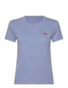 Perfect Tee Forever Blue Cotto Tops T-shirts & Tops Short-sleeved Blue LEVI´S Women