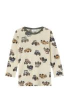 Nmmwang Wool Needle Ls Top Noos Tops T-shirts Long-sleeved T-Skjorte Multi/patterned Name It