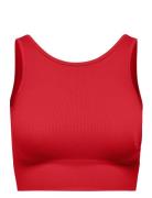 Onpjaia Life Un Sl Seam Short Top Noos Sport Crop Tops Sleeveless Crop Tops Red Only Play