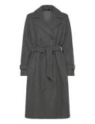 Vmfortunevega Long Trenchcoat Ga Noos Outerwear Coats Winter Coats Grey Vero Moda