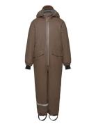 Pu Snow Suit Recycled Outerwear Coveralls Snow-ski Coveralls & Sets Brown Mikk-line