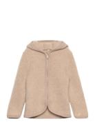 Jacket Ears Wool Fleece  Outerwear Fleece Outerwear Fleece Jackets Beige Huttelihut