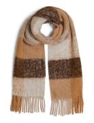 Th Fluffy Scarf Mix Accessories Scarves Winter Scarves Brown Tommy Hilfiger