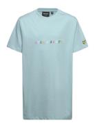 Multi Colour Embroidery T-Shirt Tops T-Kortærmet Skjorte Blue Lyle & Scott