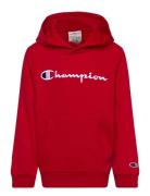 Hooded Sweatshirt Tops Sweatshirts & Hoodies Hoodies Red Champion