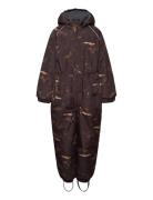 Polyester Junior Suit - Aop Forrest Outerwear Coveralls Snow-ski Coveralls & Sets Brown Mikk-line