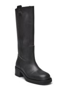 Sajan Leather Boots Lange Støvler Black ALOHAS