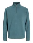 Jjebradley Sweat Half Zip Noos Tops Sweatshirts & Hoodies Sweatshirts Blue Jack & J S