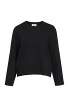 Objreynard Square Sleeve O-Neck Noos Tops Knitwear Jumpers Black Object