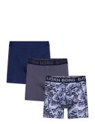 Cotton Stretch Boxer 3P Underwear Boxer Shorts Navy Björn Borg