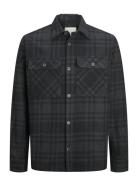 Jprraymond Melange Check Ls Overshirt Sn Tops Overshirts Black Jack & J S