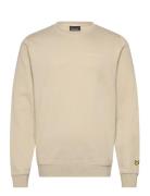 Embroidered Crew Neck Sweatshirt Tops Sweatshirts & Hoodies Sweatshirts Beige Lyle & Scott