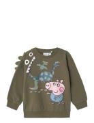 Nmmapo Peppapig Nreg Sweat Bru Cplg Tops Sweatshirts & Hoodies Sweatshirts Green Name It