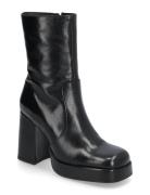 429-Ben Cuir Vieilli Shoes Boots Ankle Boots Ankle Boots With Heel Black Jonak Paris