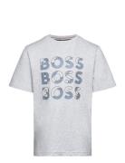 Short Sleeves Tee-Shirt Tops T-Kortærmet Skjorte Grey BOSS